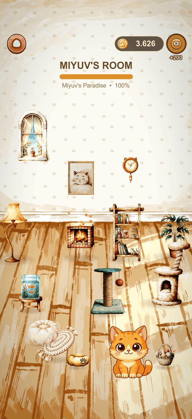Miyuv’s room with all of its furniture in place